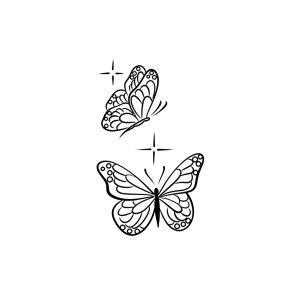 Two Flying Butterflies SS-CB-C-024