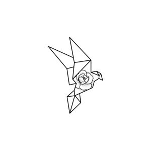 Geometric Flying Pigeon Flowers