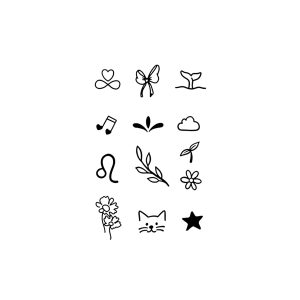 Bow Tie Green Leaves Flowers Five-Pointed Star