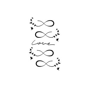 Infinity Symbol Love Flying Bird