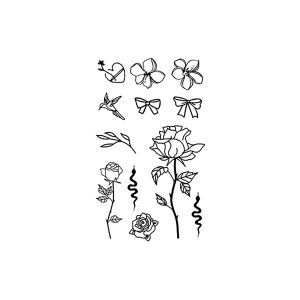 Flowers, Snakes, Bowtie, Flying Birds