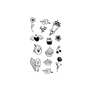 Heart Flower Ice Cream Strawberry