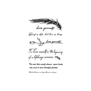 Feather English Sentence Love Yourself