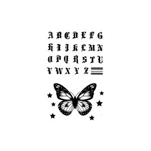 26 Letters And Butterflies