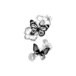 Butterfly And Flowers SS-CB-W-045