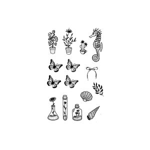 Seahorse Shell Vase Butterfly