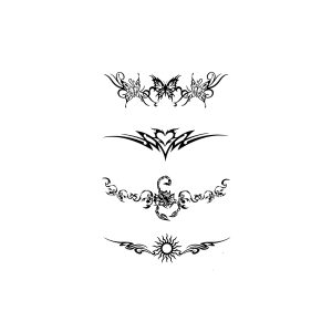 Butterfly Tattoo Scorpion Sun Pattern