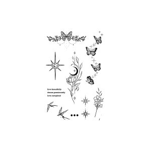 Butterfly Swallow Moon Flowers