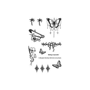 Coconut Tree Butterfly Pin Bow Tie