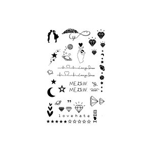 Feather Diamond Moon Heart