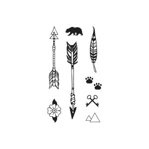 Bow And Arrow Feather Bear Key