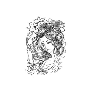 Woman Holding Ghost Mask