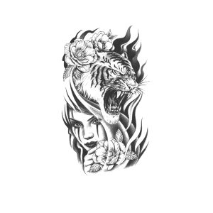 Tiger Woman Flowers