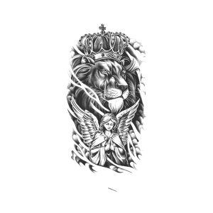 Female Angel With Lion Head And Crown