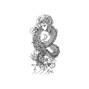 Woman And Traditional Dragon