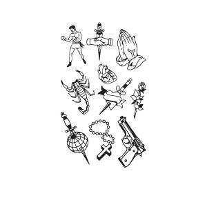 Scorpion Cross Gun Fist Flower