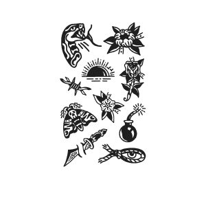 Moth Flower Snake Eyes