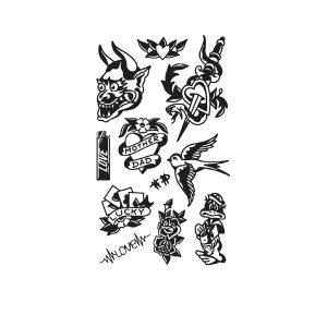 Swallow Flower Love Heart Ghost Mask