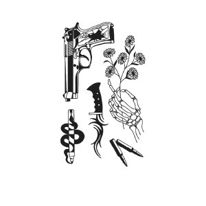 Gun Dagger Bullet Snake