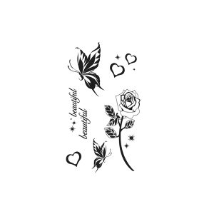 Butterfly Rose Love Heart