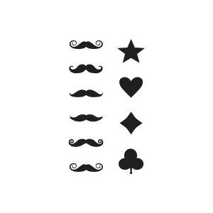 Moustache Poker Marker