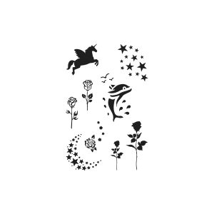 Unicorn Star Dolphin Rose