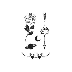 Rose Lotus Deer Head Moon