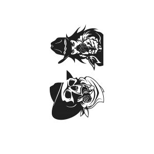 Skull Woman Holding A Gun