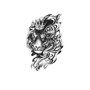 Tiger Head With Crown
