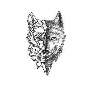 Two-Sided Wolf Head