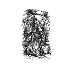 Grim Reaper Holding Scythe