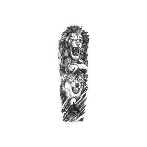 Full Sleeve Lion Wolf TH-GZQB-066