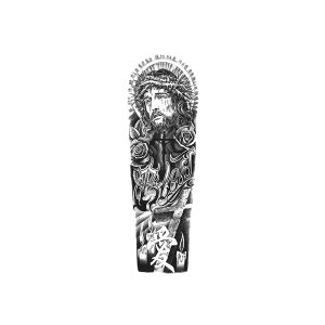 Full Sleeve Jesus Rose Love TH-GZQB-067