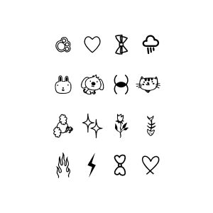 Star Lightning Kitten Fish Bones