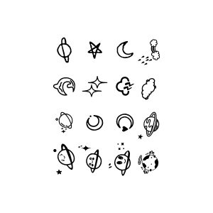 Planet Moon Lightning Pentagram