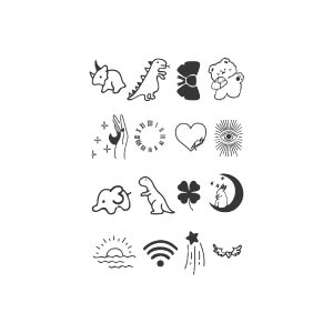 Dinosaur Elephant Wifi Clover