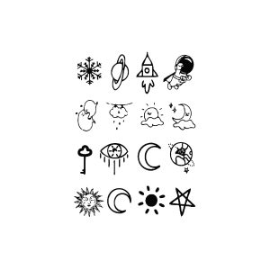 Ice Flower Moon Sun Spaceship